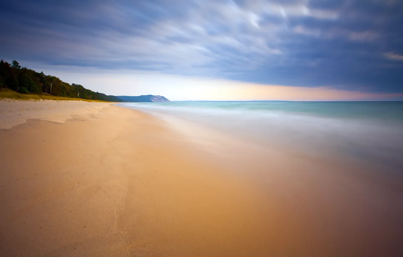 Фото обои песок, море, пейзаж
