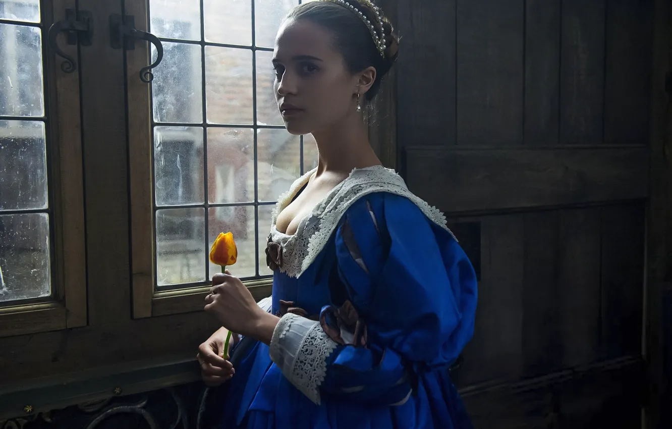 Фото обои cinema, girl, flower, dress, woman, movie, film, hana