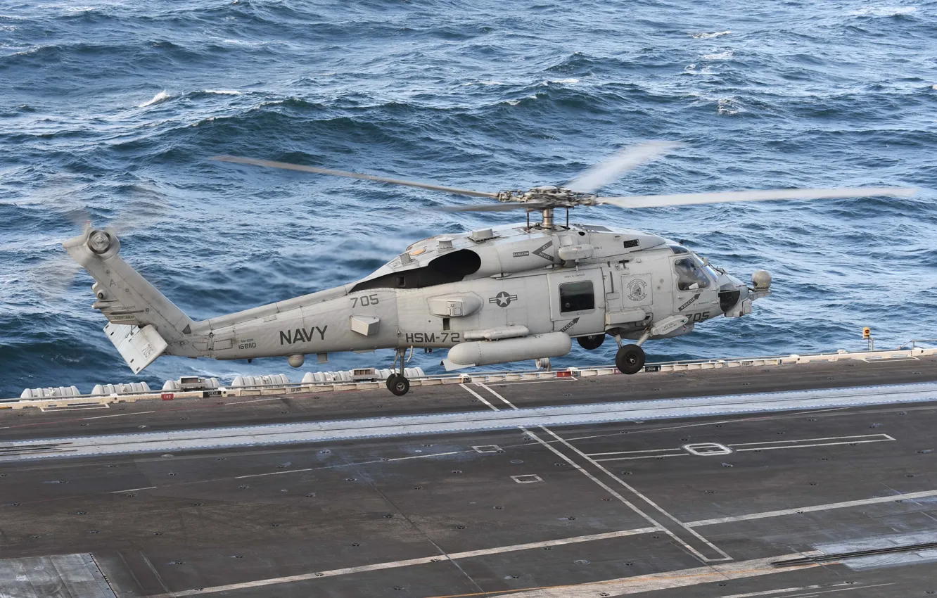 Фото обои Вертолет, US NAVY, MH-60R Seahawk