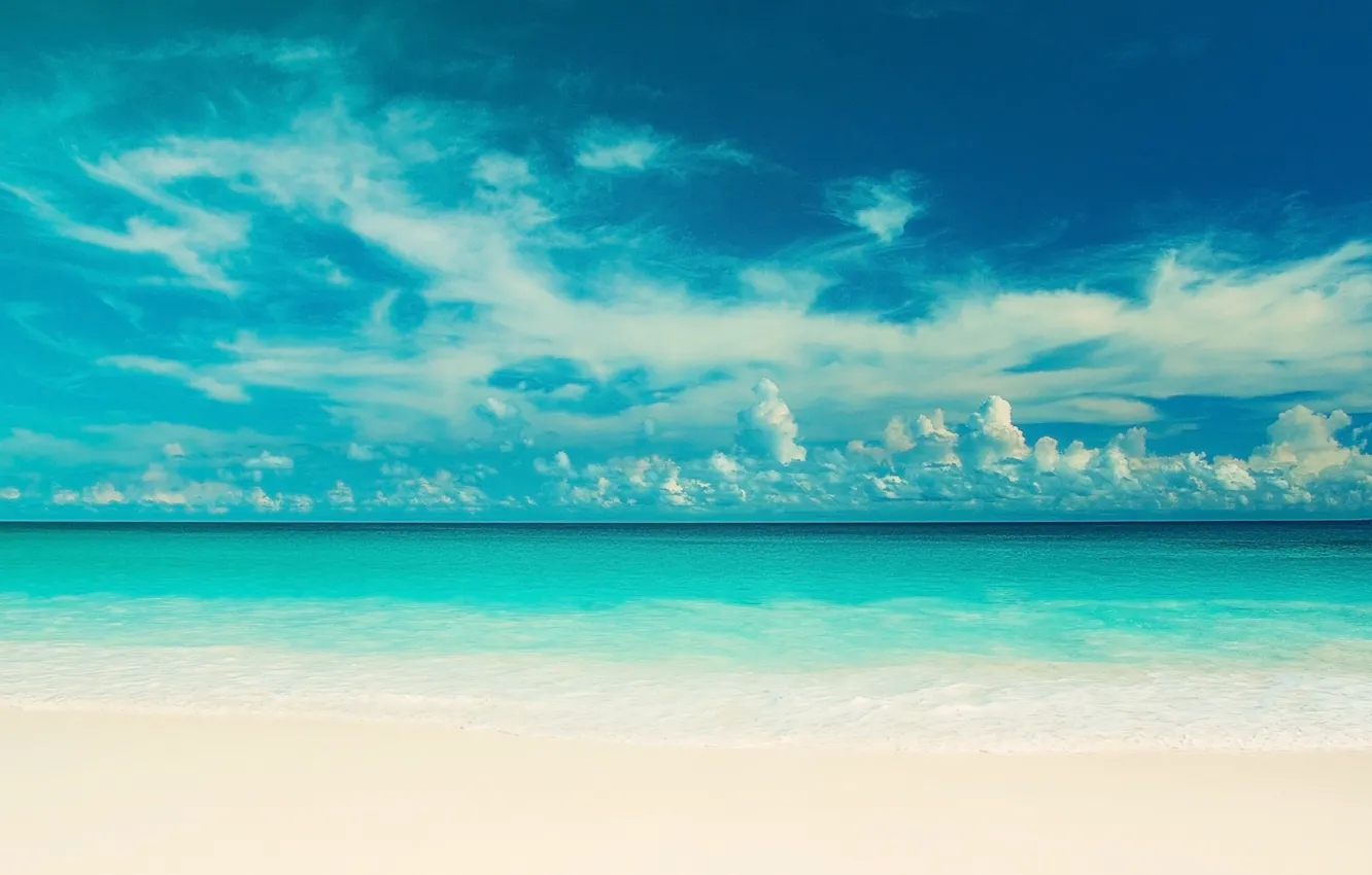 Фото обои море, пляж, небо, вода, облака, пейзаж, природа, река