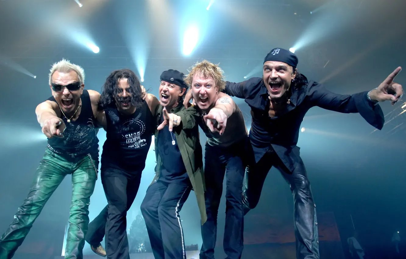 Фото обои группа, rock, рок, Scorpions, Rudolf Schenker, Matthias Jabs, Paweł Mąciwoda, Klaus Meine