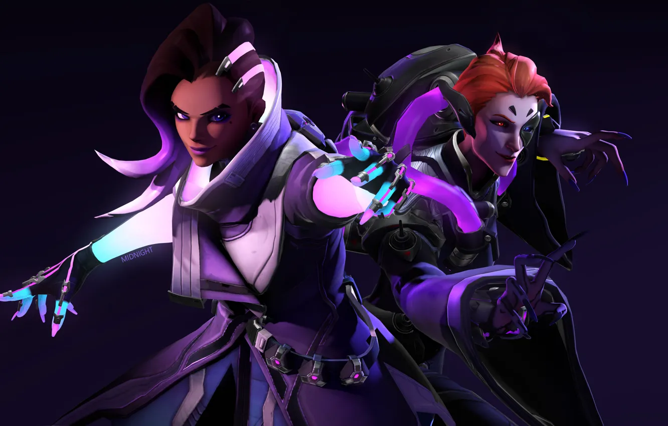 Фото обои девушка, хакер, overwatch, Sombra, Olivia Colomar