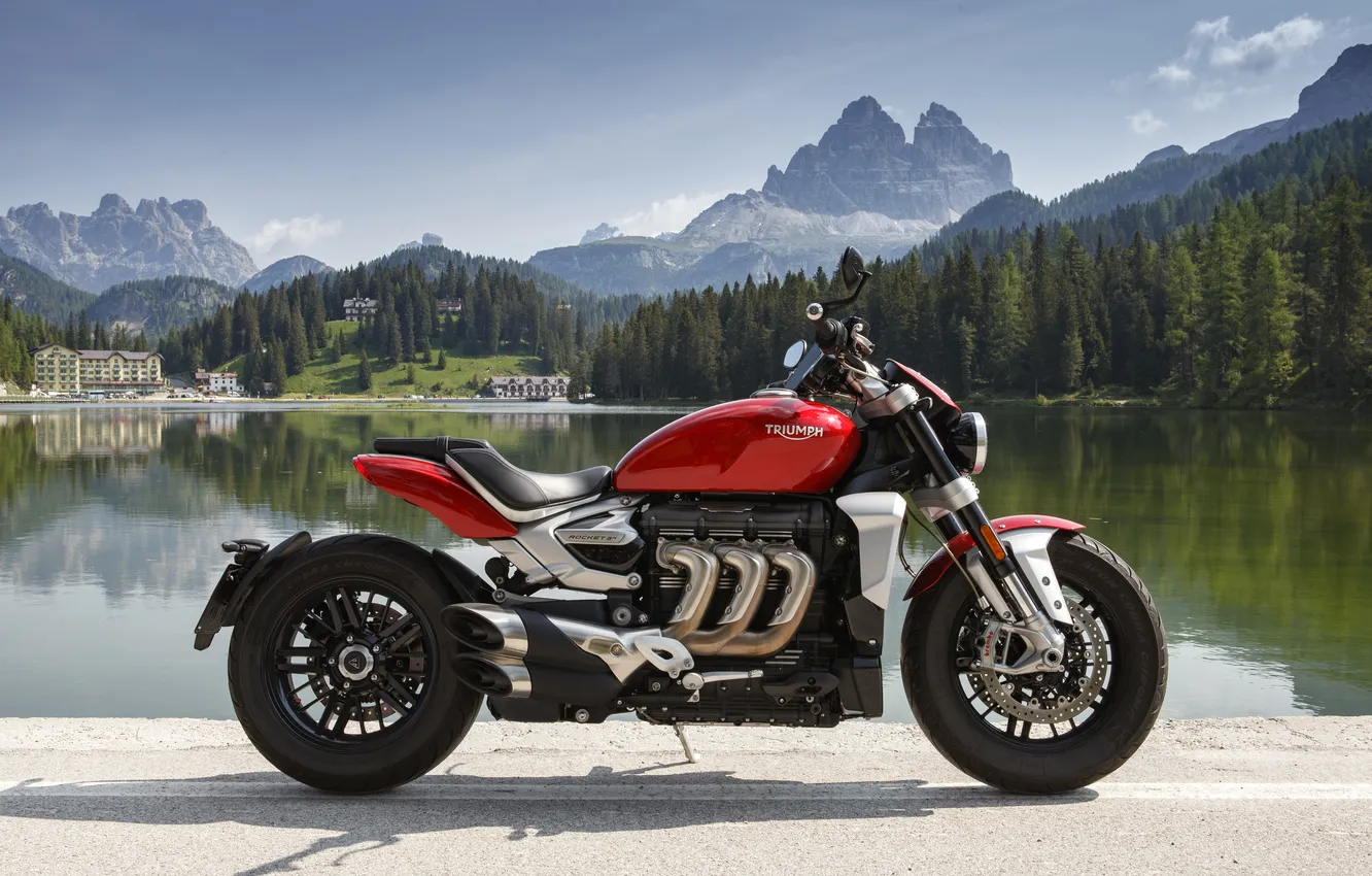 Фото обои пейзаж, мотоцикл, Triumph Rocket, Triumph Rocket 3 R