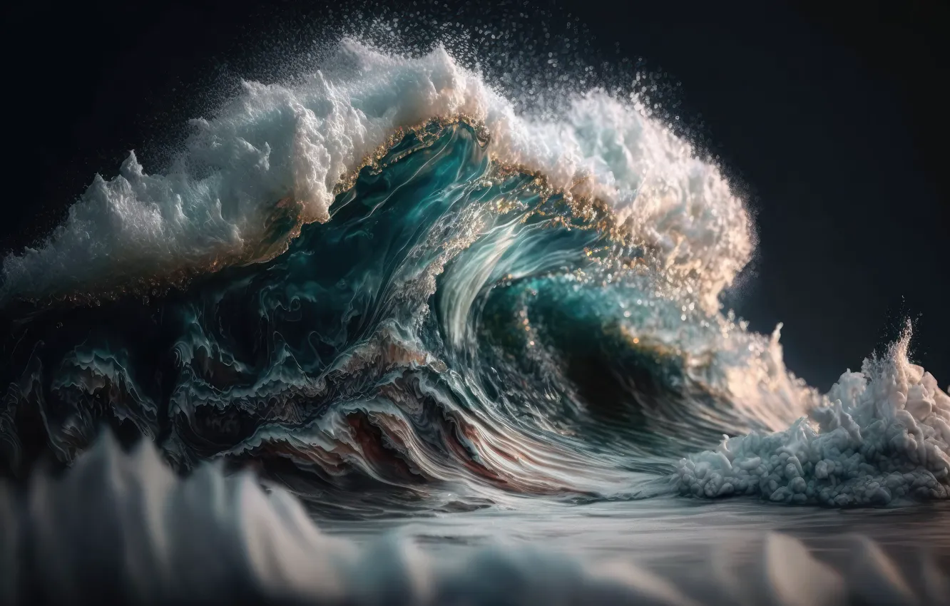 Фото обои море, океан, волна, storm, sea, ocean, splash, wave