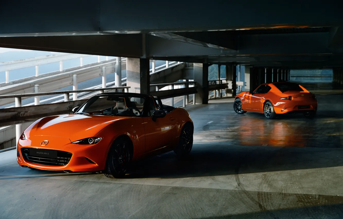 Фото обои машина, Mazda, паркинг, MX-5, 30th Anniversary Edition, 2020, MX-5 RF