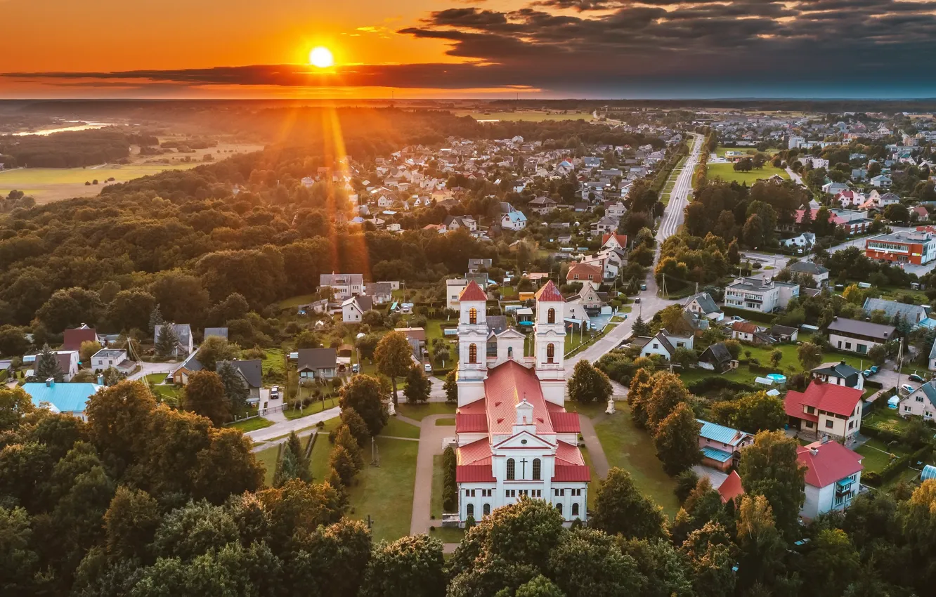 Фото обои Church, Lietuva, Kaunas, Raudondvaris