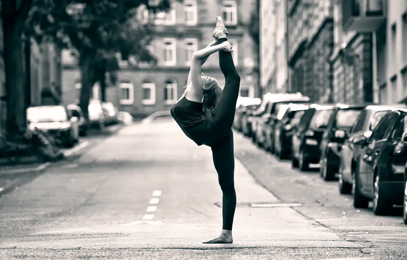 Фото обои улица, танец, грация, балерина, street ballet