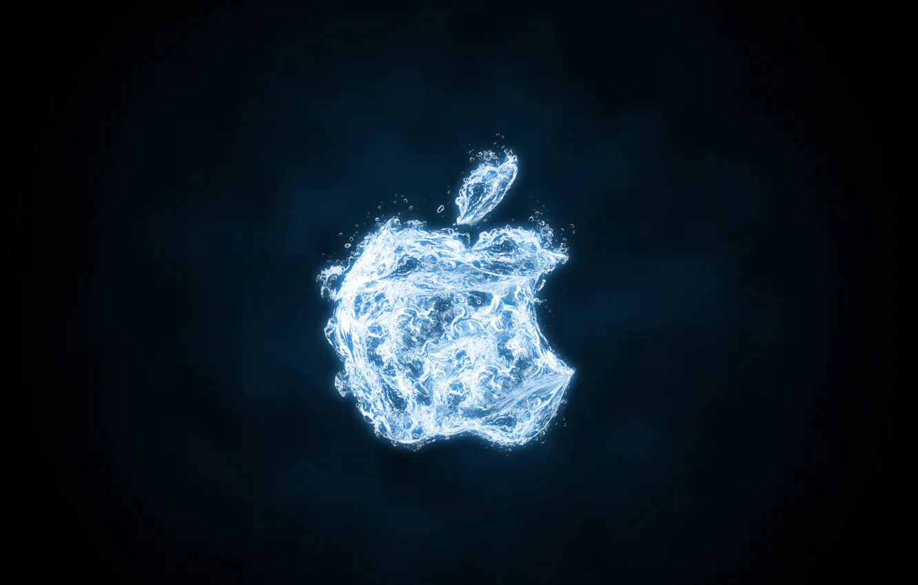 Фото обои вода, Apple, логотип