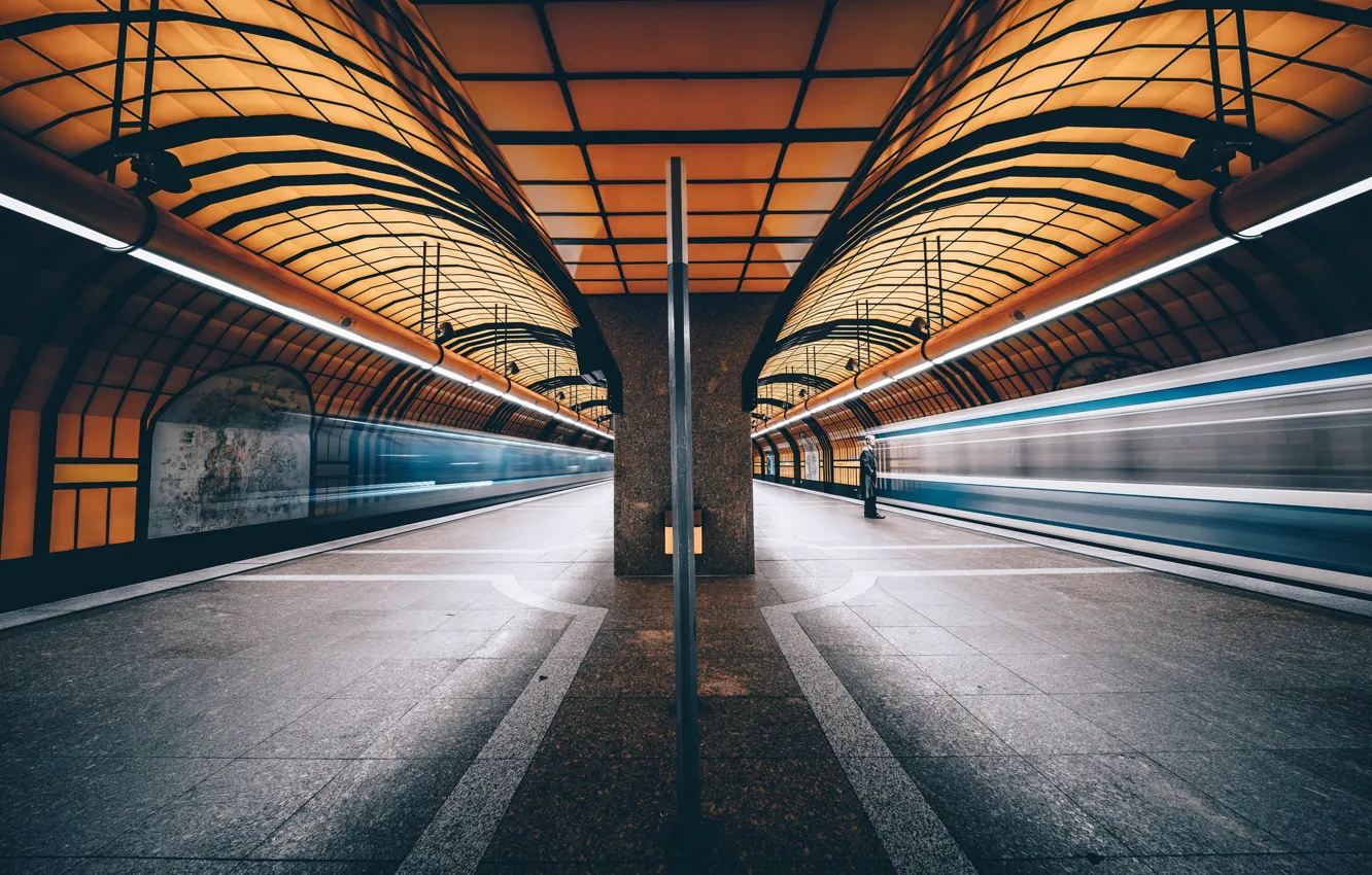 Фото обои Munich, Metro, Symmetry