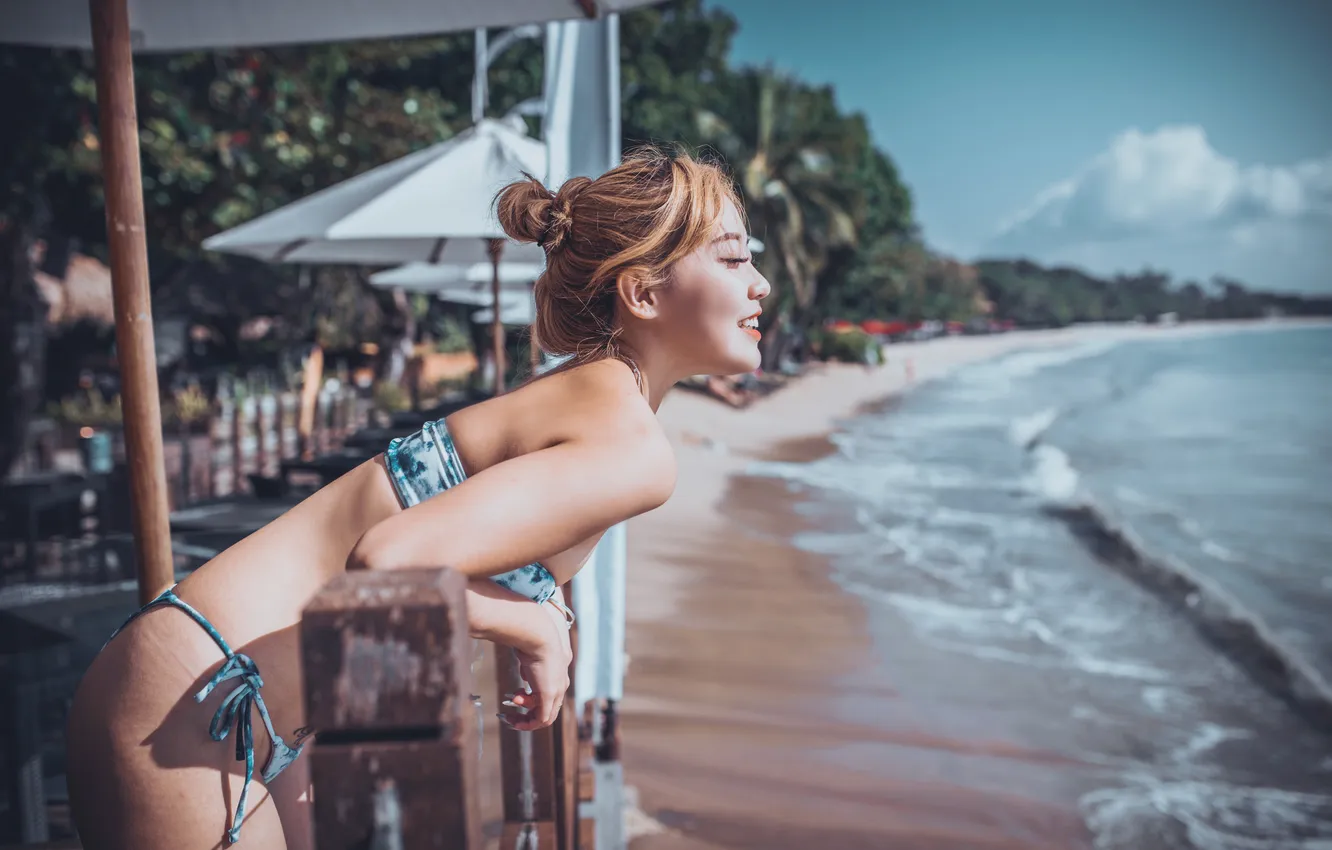 Фото обои girl, sexy, woman, bikini
