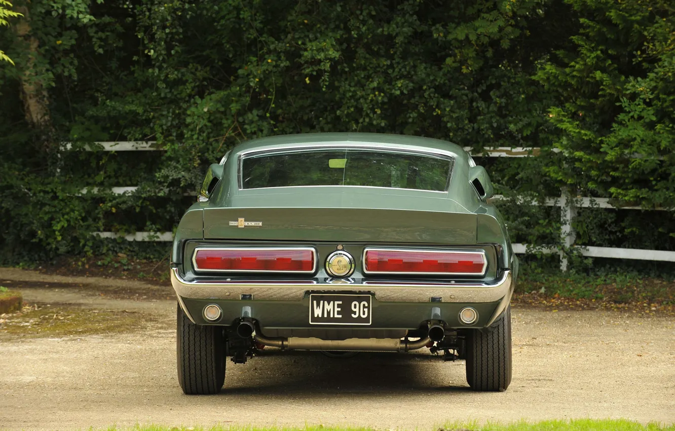 Фото обои Ford Mustang, 1967, Muscle Car, Вид сзади, Shelby GT350