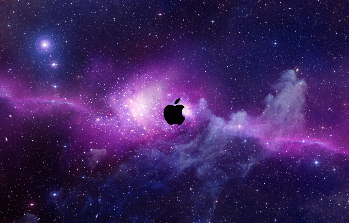 Фото обои apple, space, mac, computer