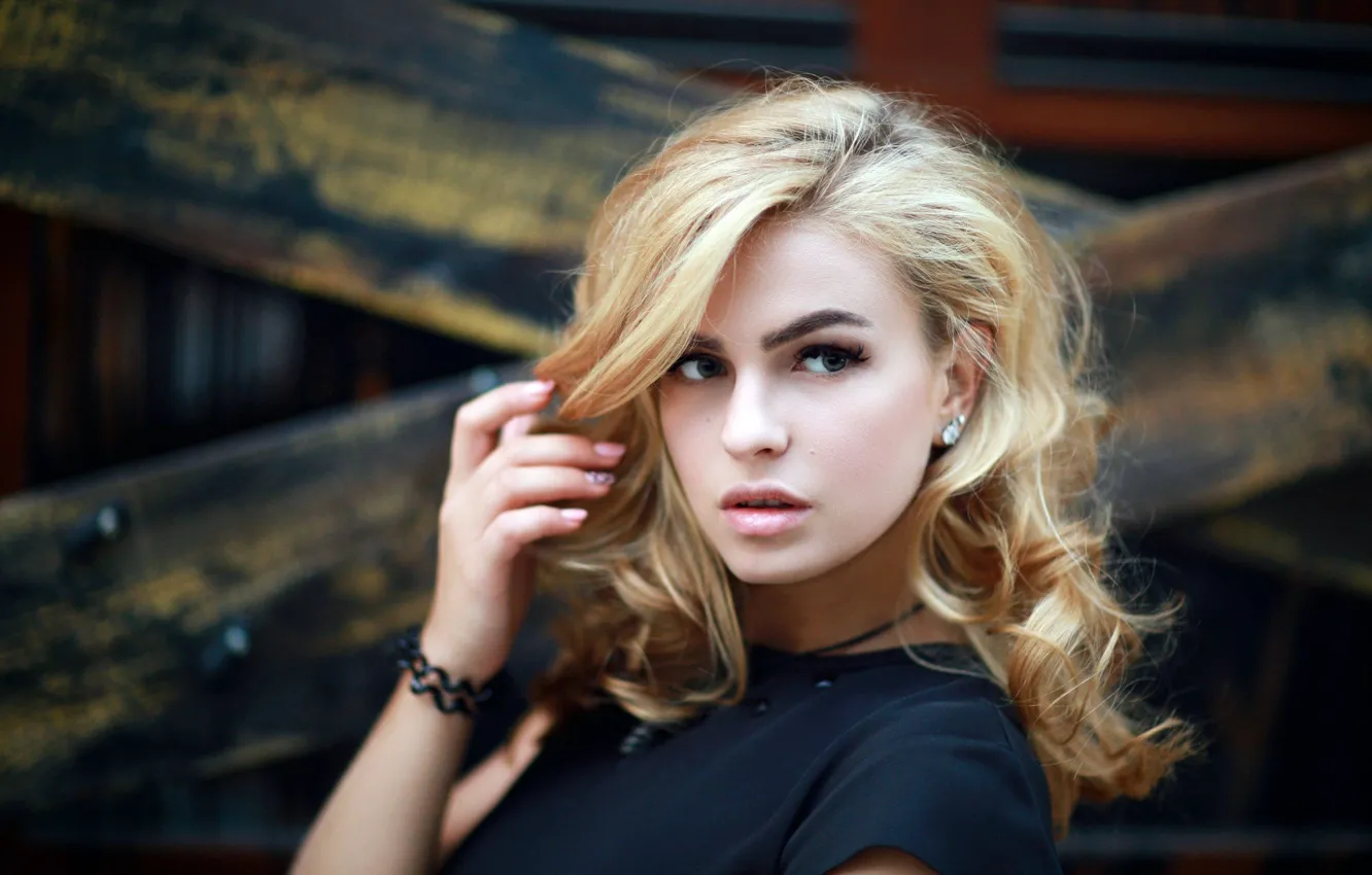 Фото обои девушка, фон, портрет