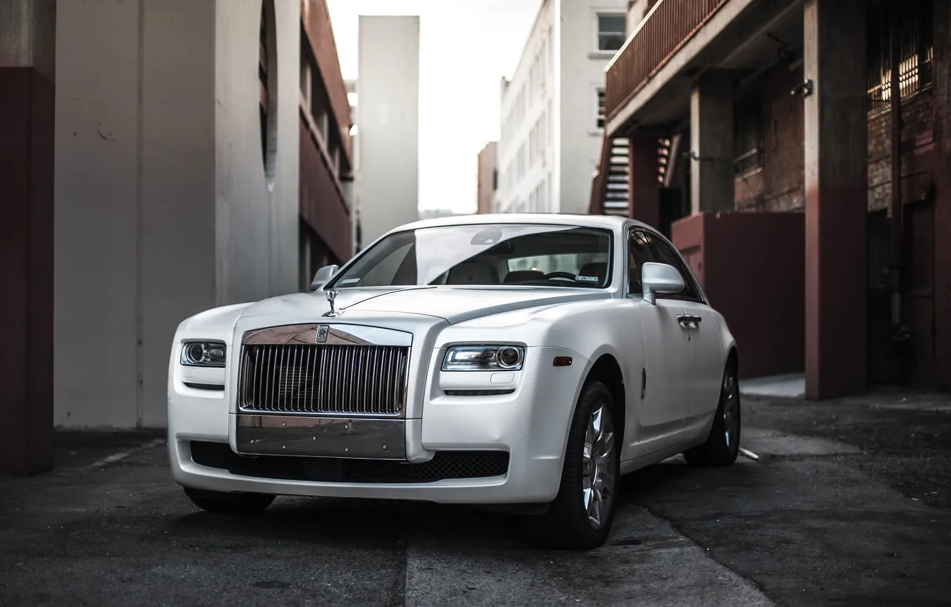 Фото обои car, rolls royce, house