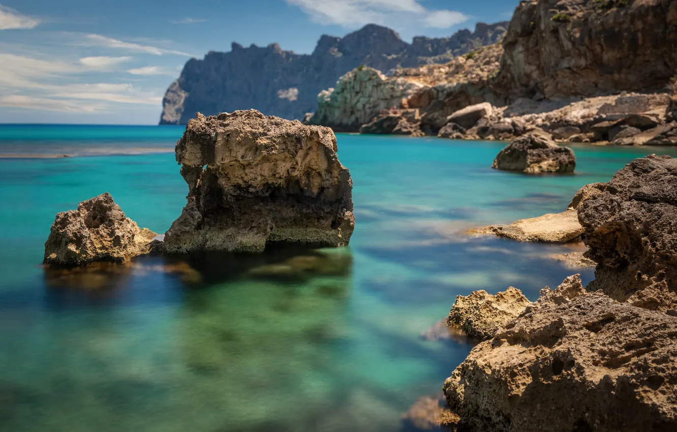 Фото обои скалы, Испания, Majorca