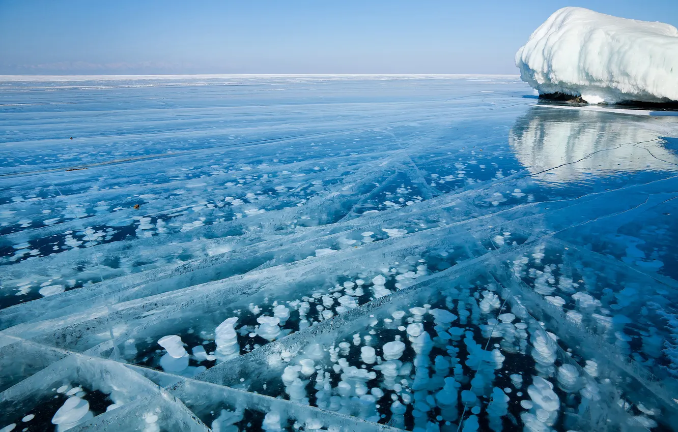 Фото обои лед, небо, пейзаж, природа, озеро, горизонт, ice, sky