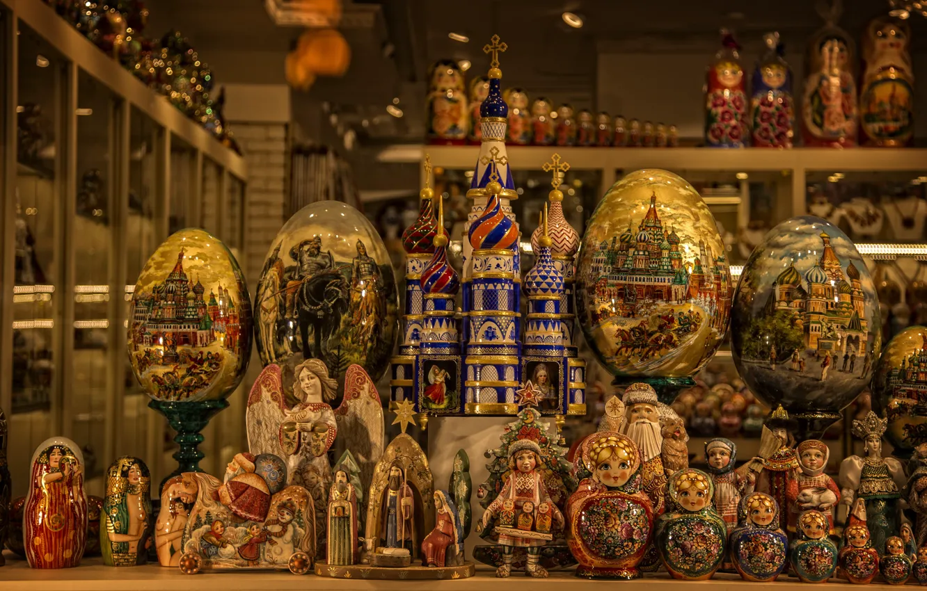 Фото обои Christmas, winter, Moscow, toys, New Year, souvenirs, Kide FotoArt