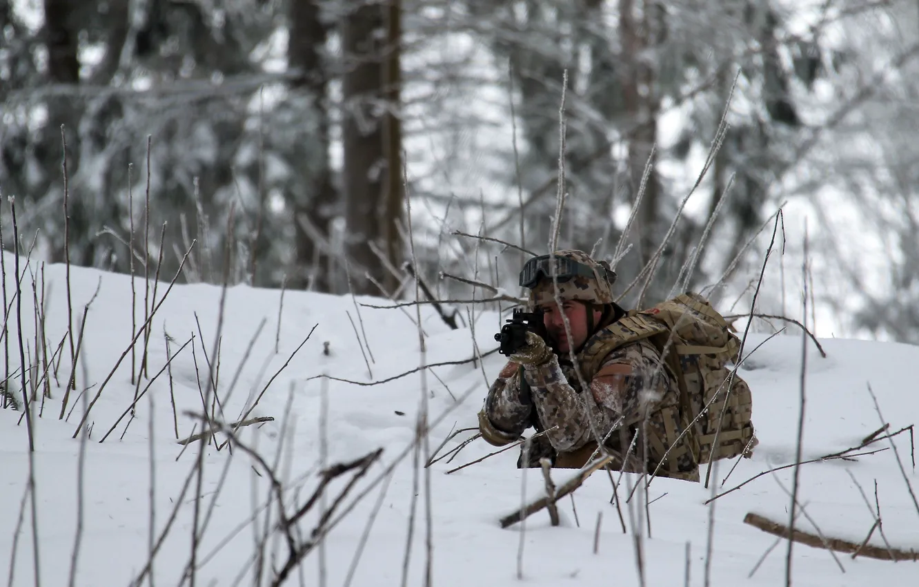 Фото обои оружие, солдат, Latvian Army