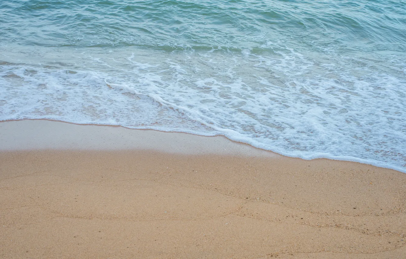 Фото обои песок, море, волны, пляж, лето, summer, beach, sea