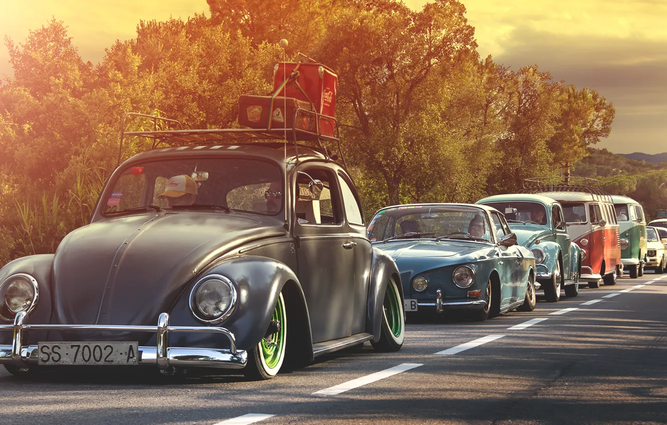 Фото обои volkswagen, golf, фольксваген, beetle, bus