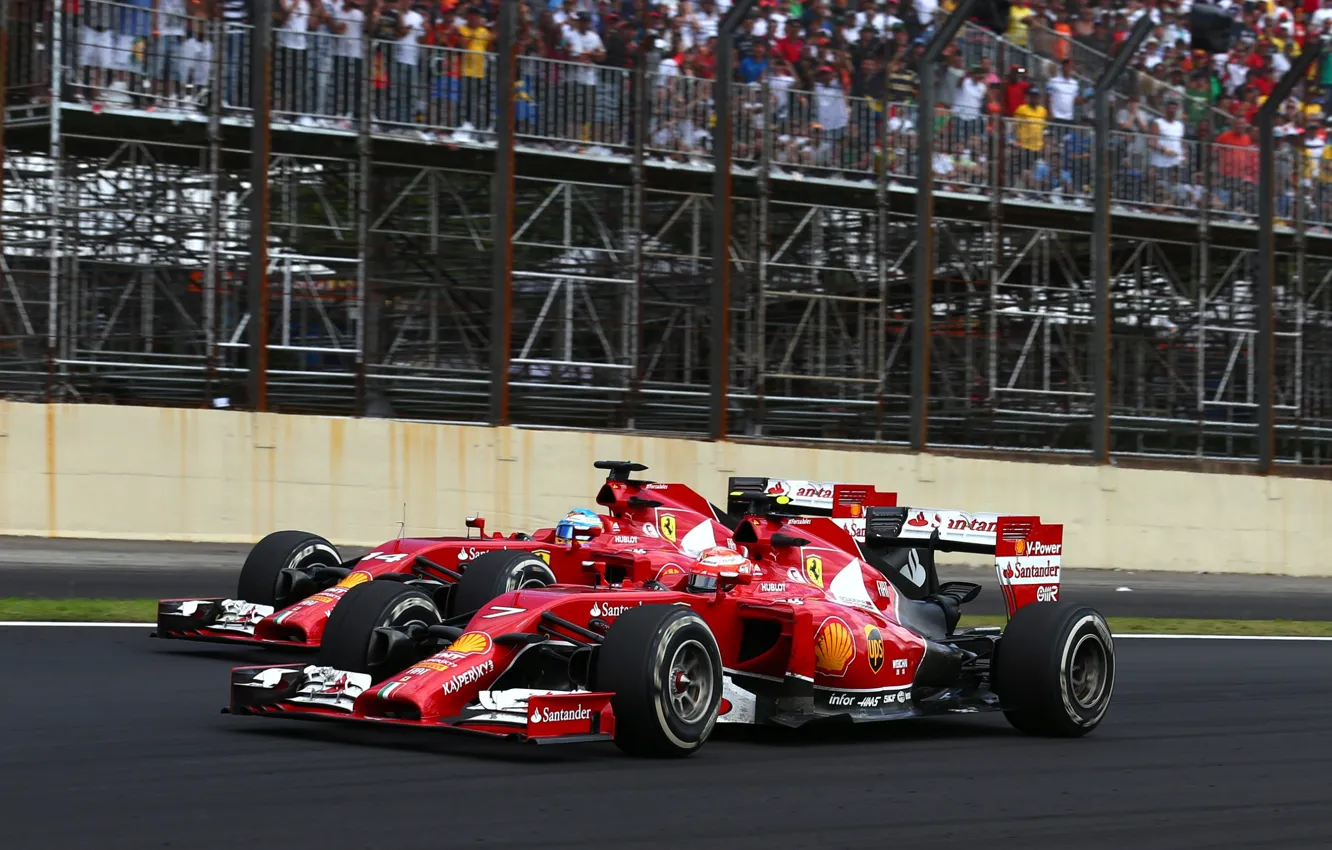 Фото обои Raikkonen, Alonso, скушал