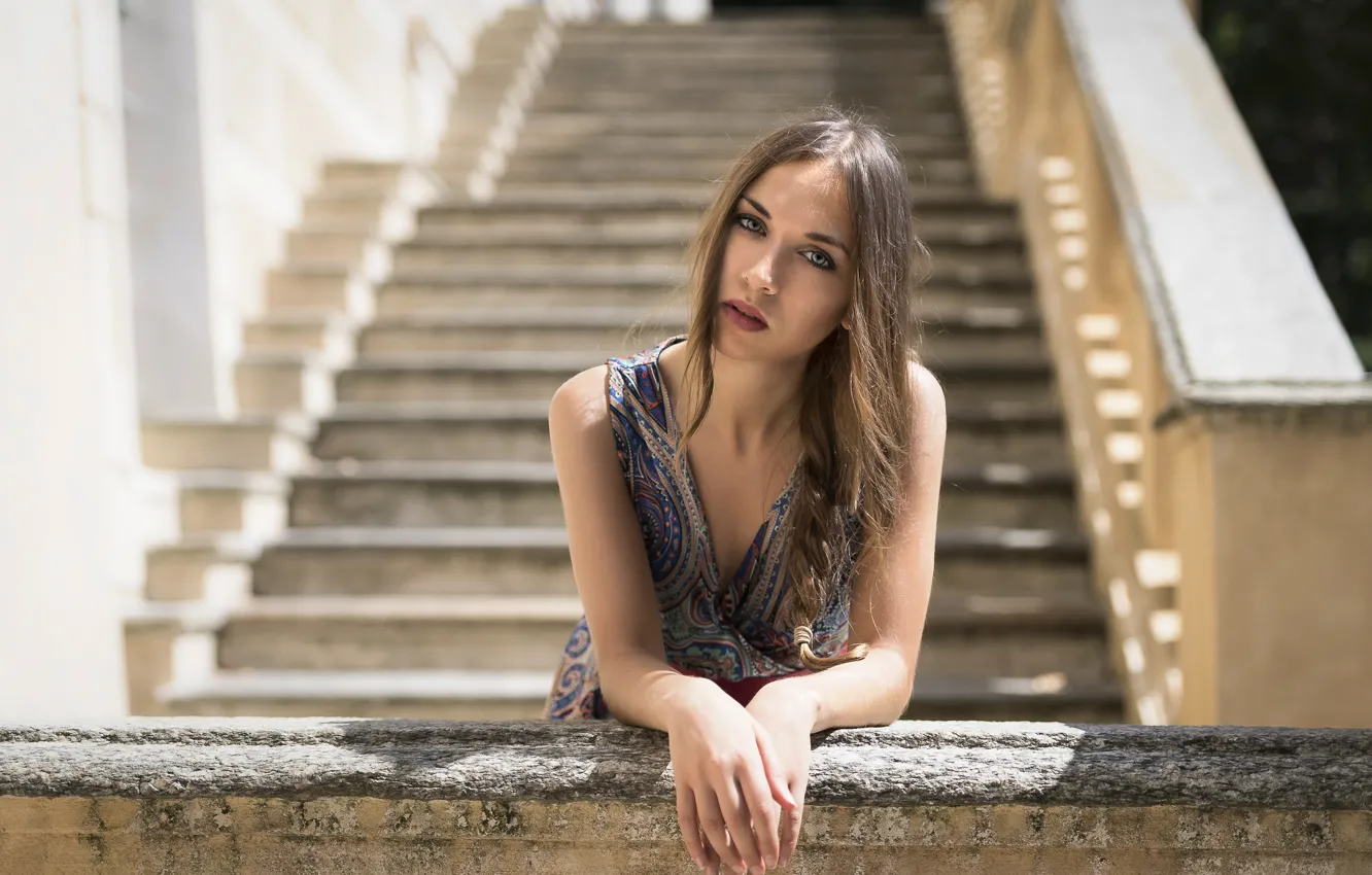 Фото обои лицо, фон, модель, волосы, красотка, Anna