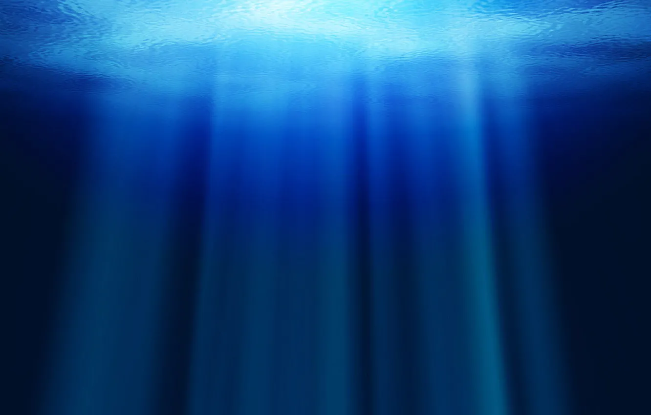 Фото обои вода, лучи, океан, глубина