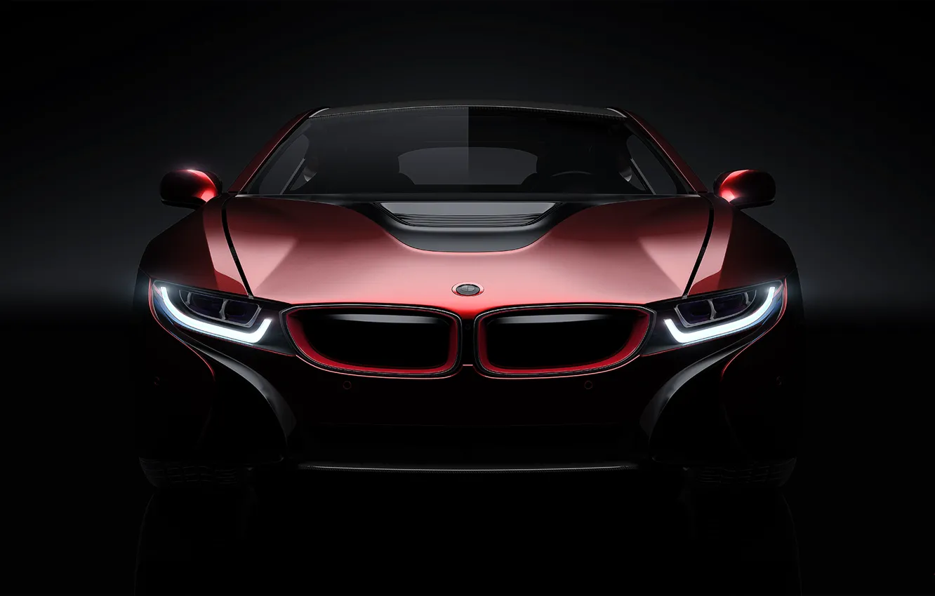 Фото обои Concept, BMW, Light, Red, Car, Front