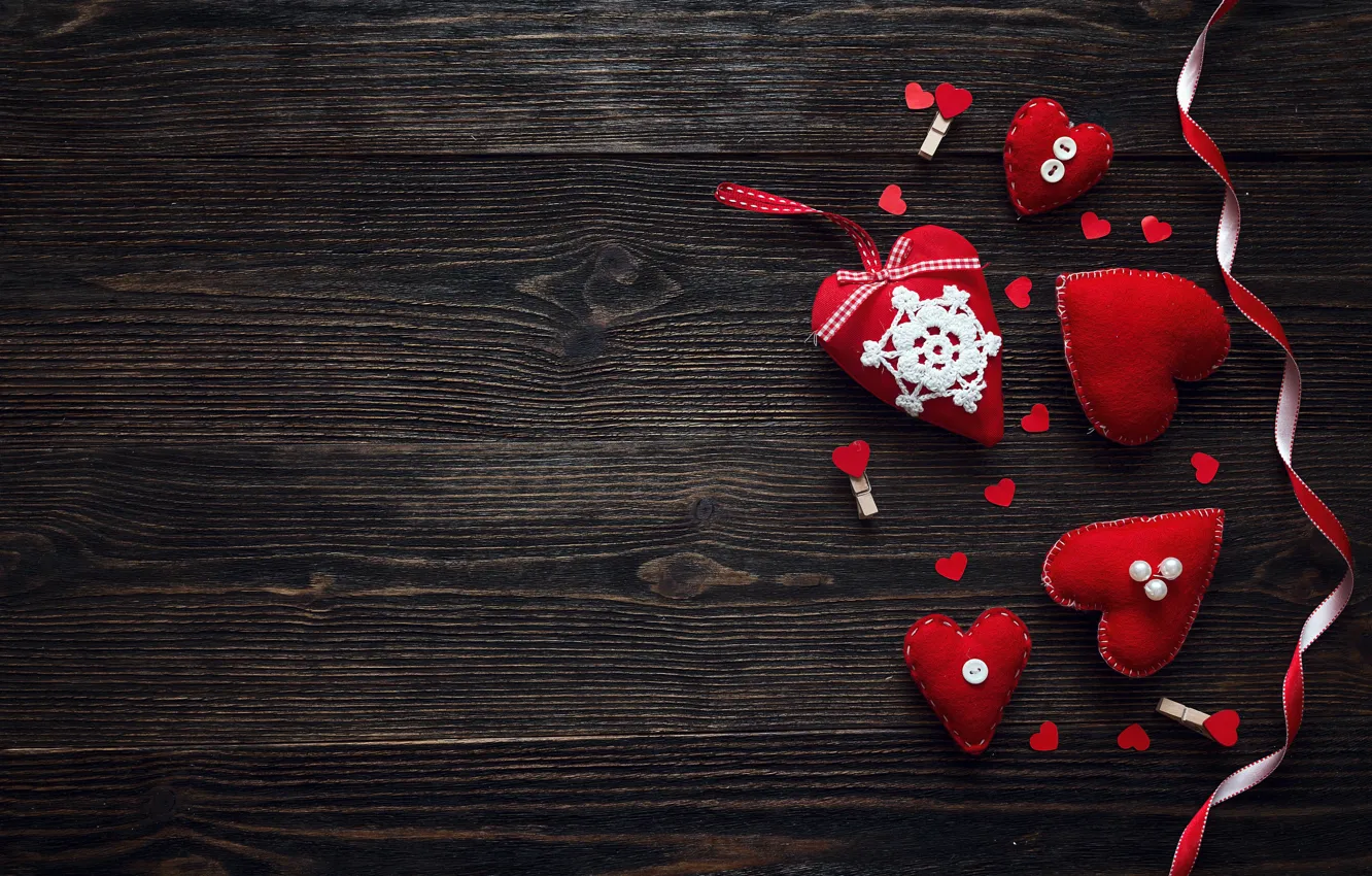 Фото обои любовь, сердце, сердечки, red, love, heart, wood, romantic
