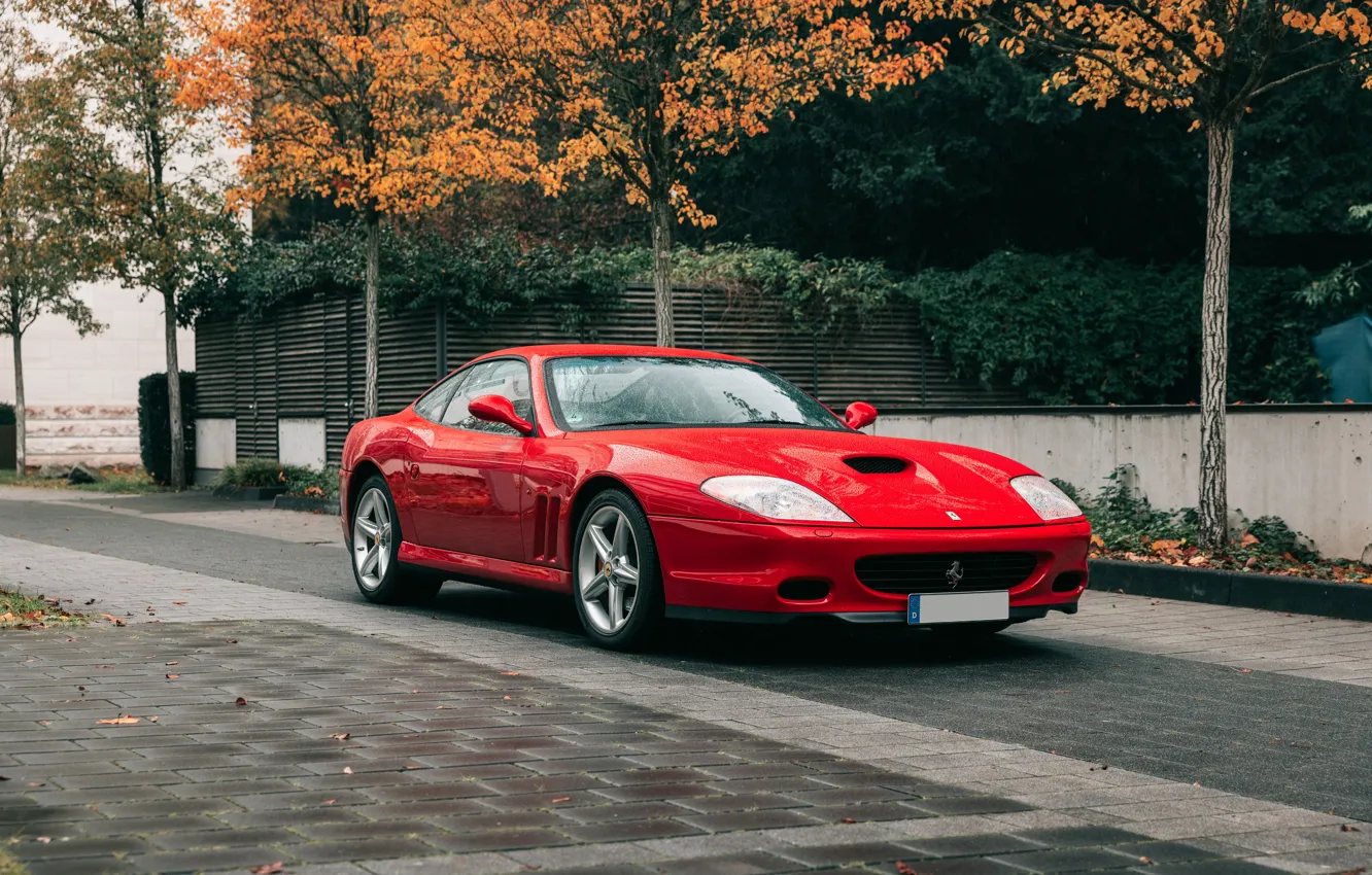 Фото обои Ferrari, 575, front view, Ferrari 575M Maranello