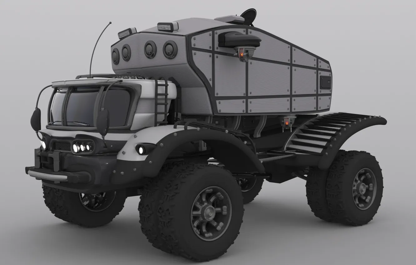 Фото обои транспорт, техника, автомобиль, Survivalist's RV Concept, retrotruck