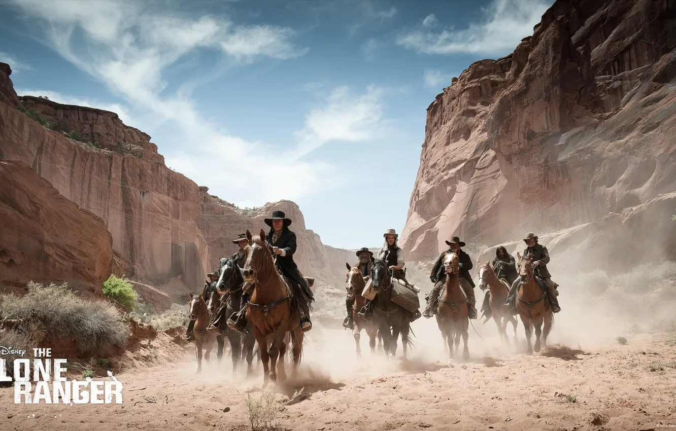 Фото обои актер, desert, mountain, вестерн, horse, The Lone Ranger, Одинокий рейнджер, William Fichtner