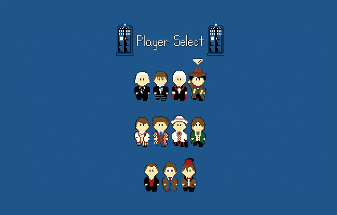 Фото обои фон, арт, пиксели, Doctor Who, Доктор Кто