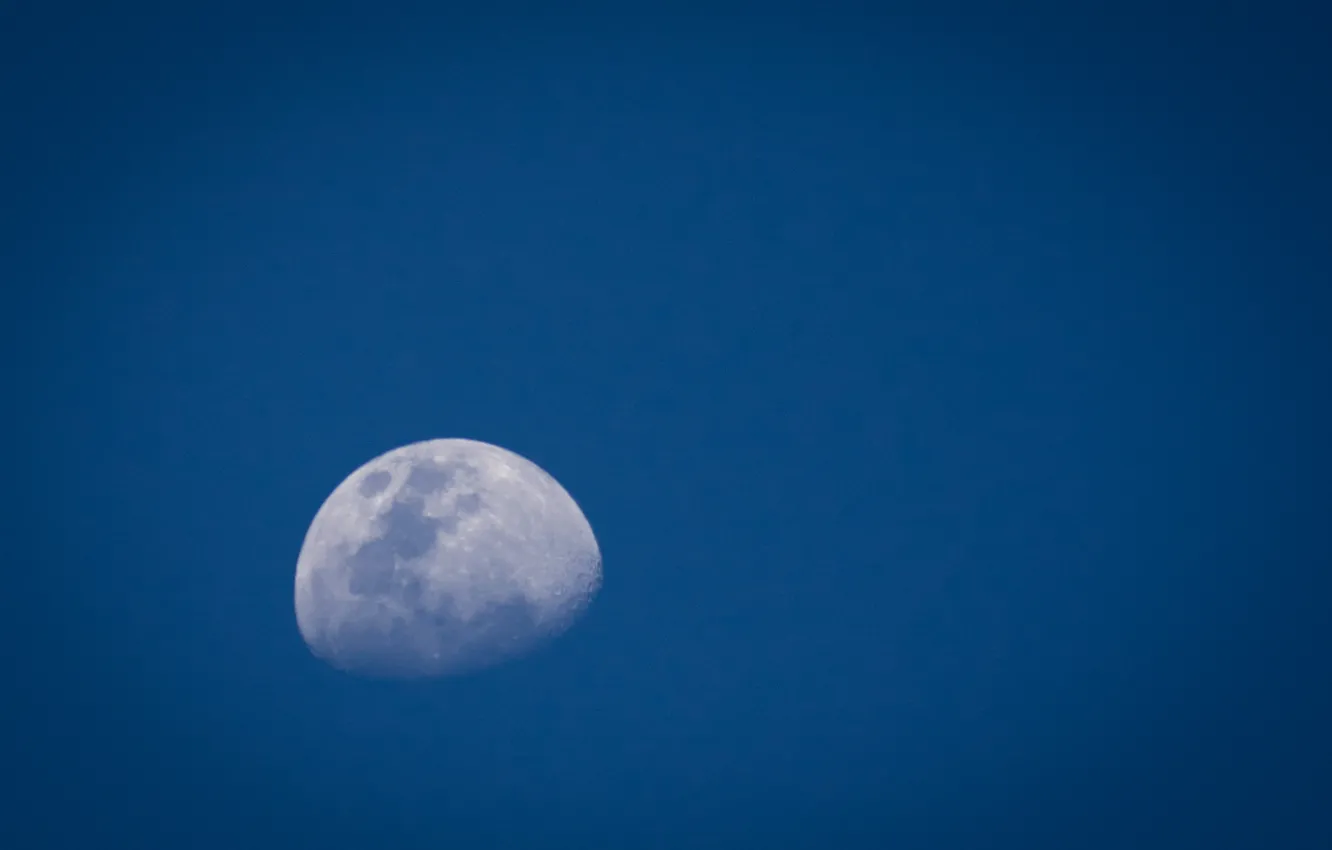 Фото обои небо, космос, синий, луна