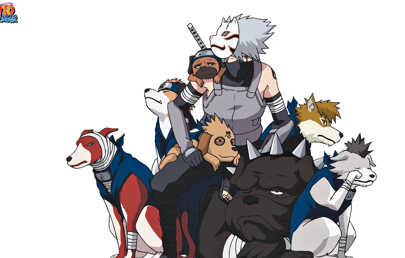 Фото обои game, Naruto, Hunter, anime, dog, man, tatoo, ninja