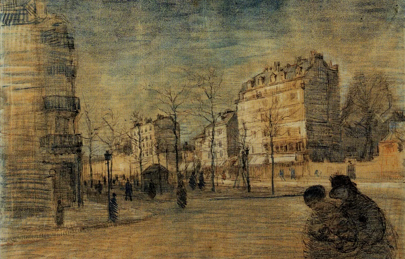 Фото обои Drawings, Винсент ван Гог, The Boulevard de Clichy