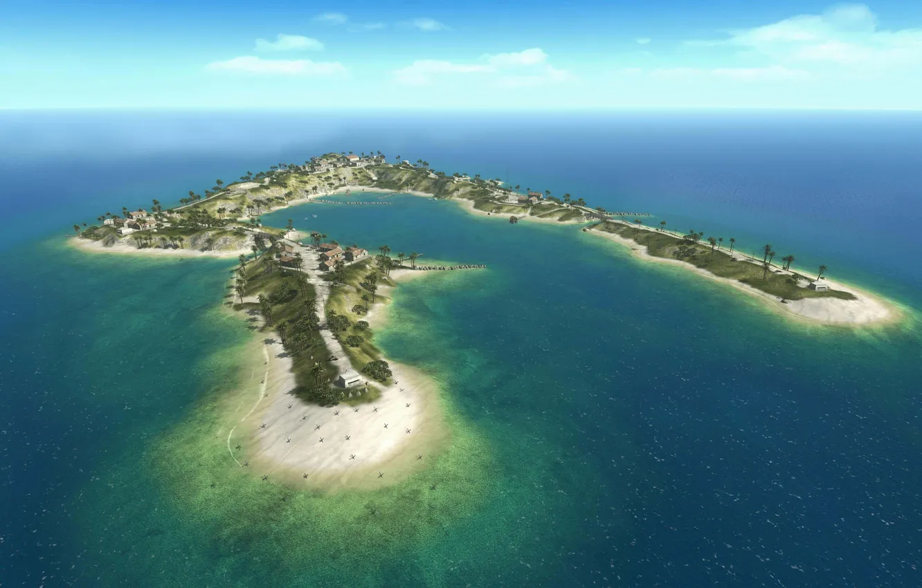 Фото обои обои, остров, Battlefield, 1943, онлайн, wake island, многопользовательская игра, шутер от первого лица