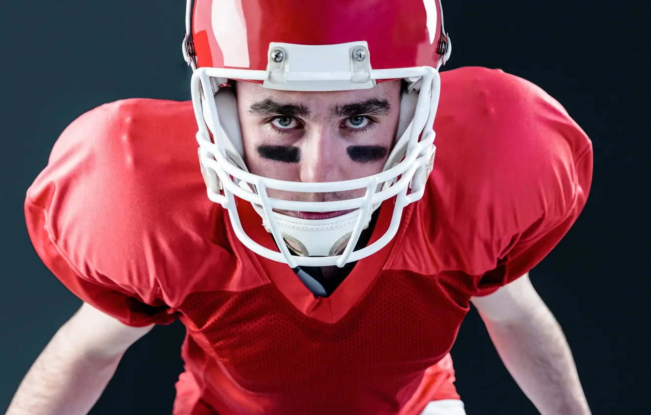 Фото обои look, American football, helmet
