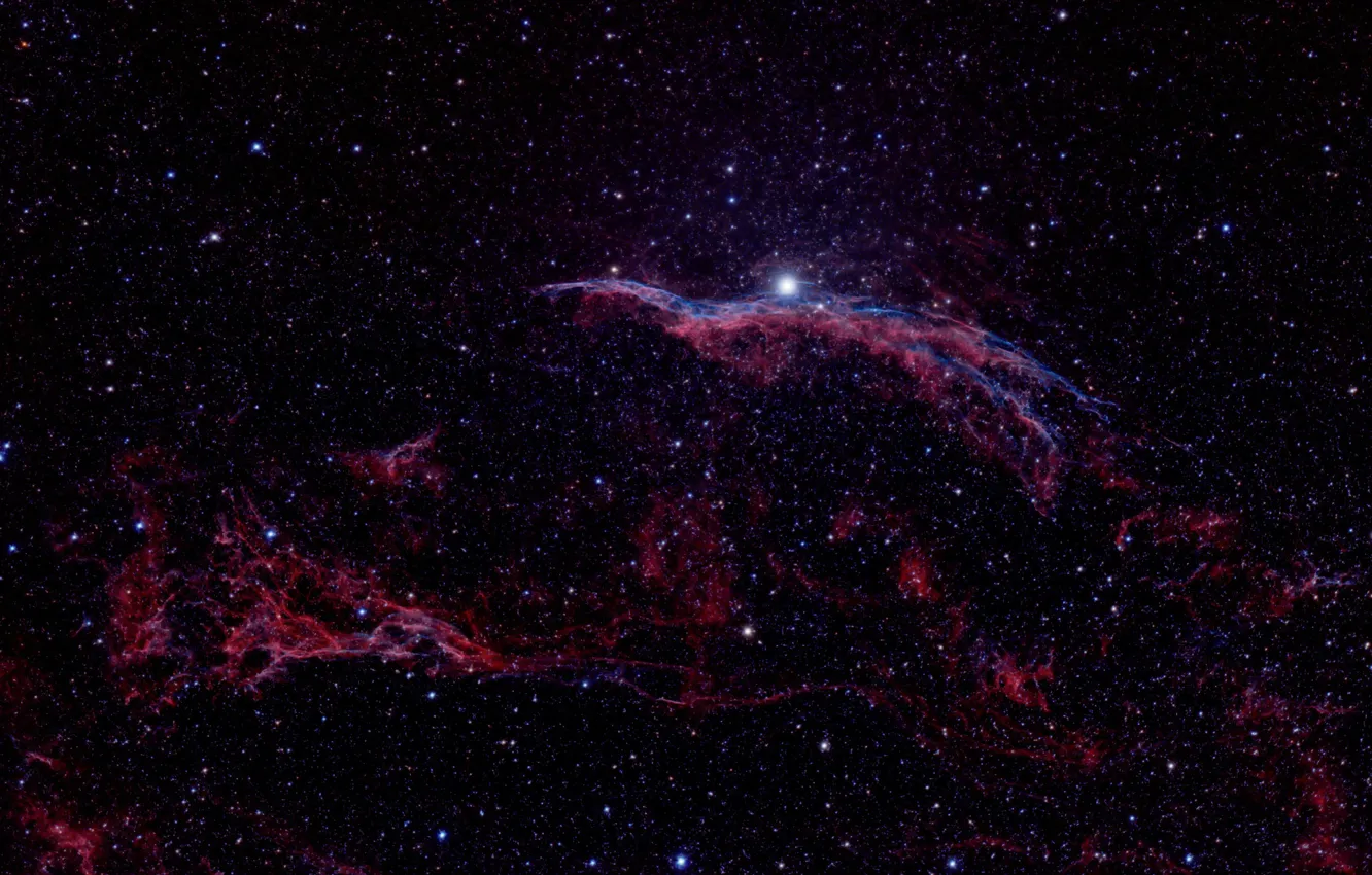 Фото обои Veil Nebula, Туманность Вуаль, в созвездии, Лебедя