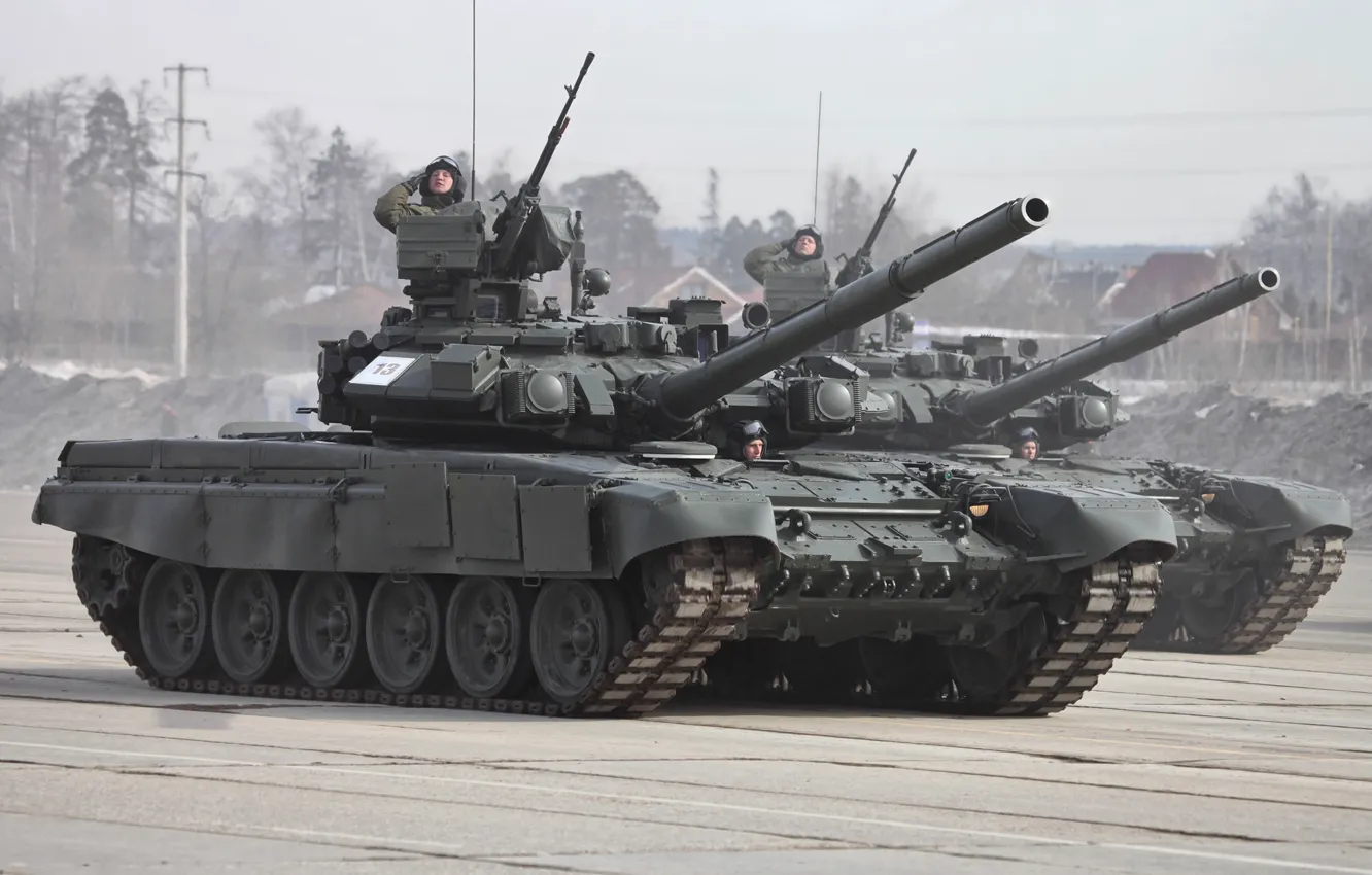 Фото обои танк, Россия, Т-90, честь, Парад