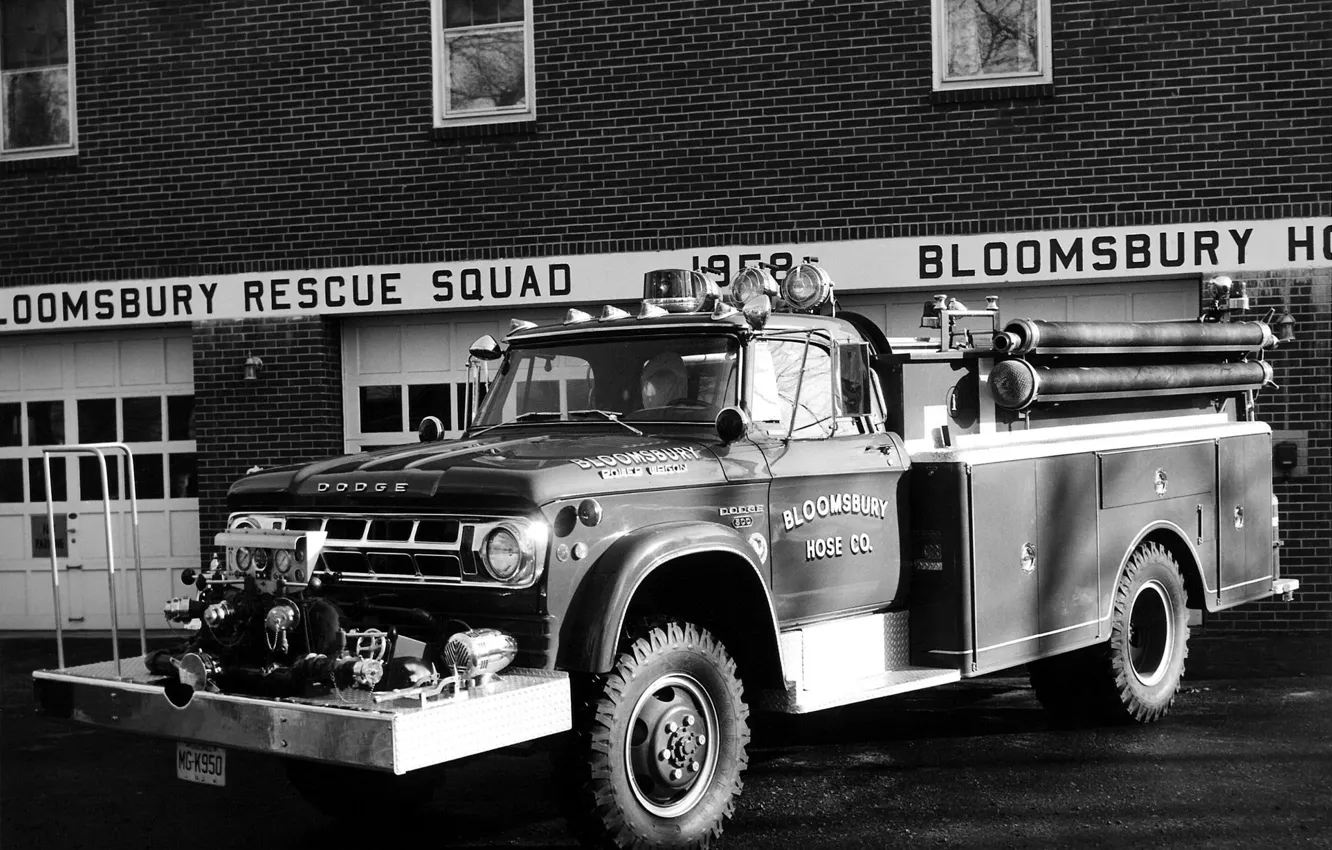 Фото обои Додж, Dodge, раритет, 1968, пожарная машина, Firetruckm, Power Wagon