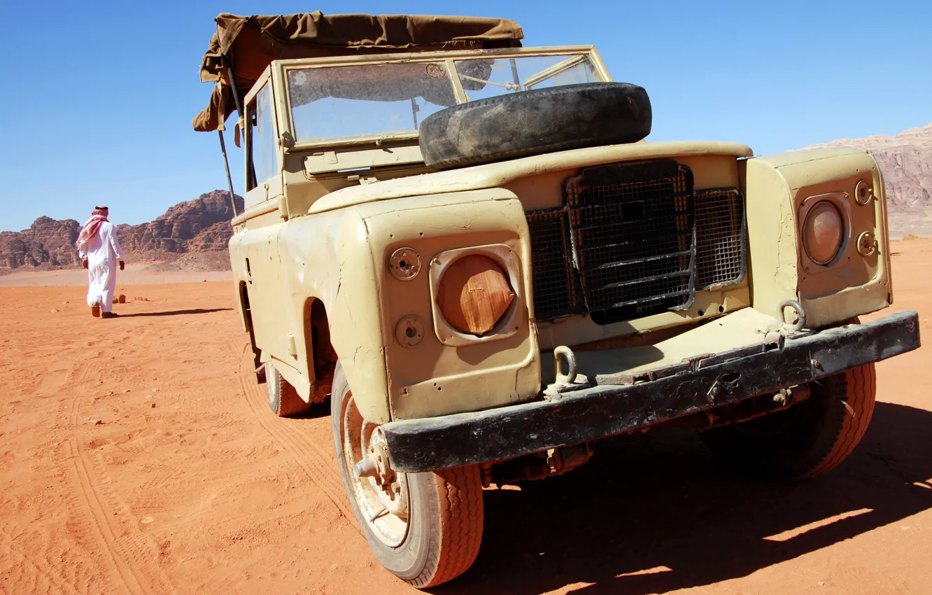 Фото обои metal, desert, jeep