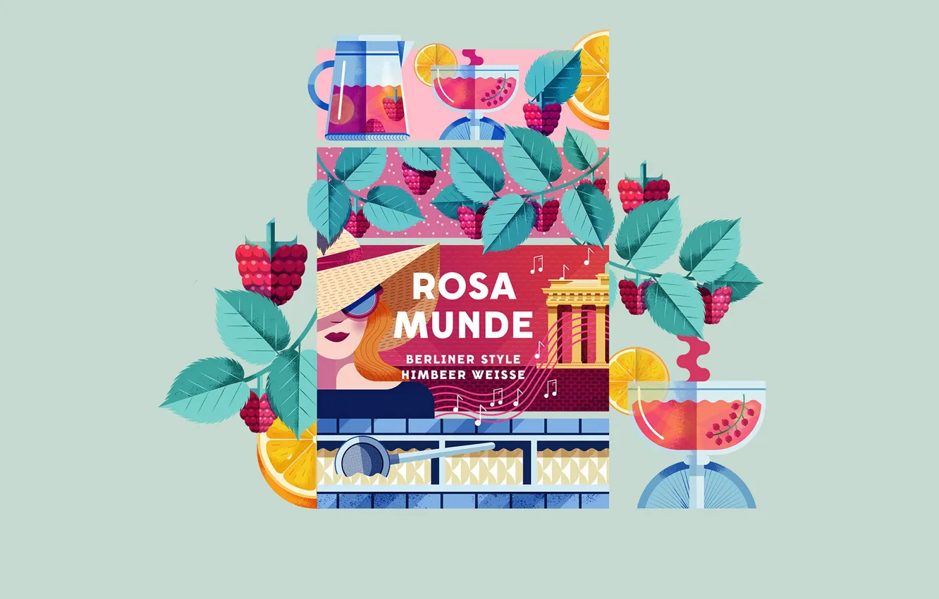 Фото обои листва, плоды, напиток, кувшин, Stiegl x Beer
