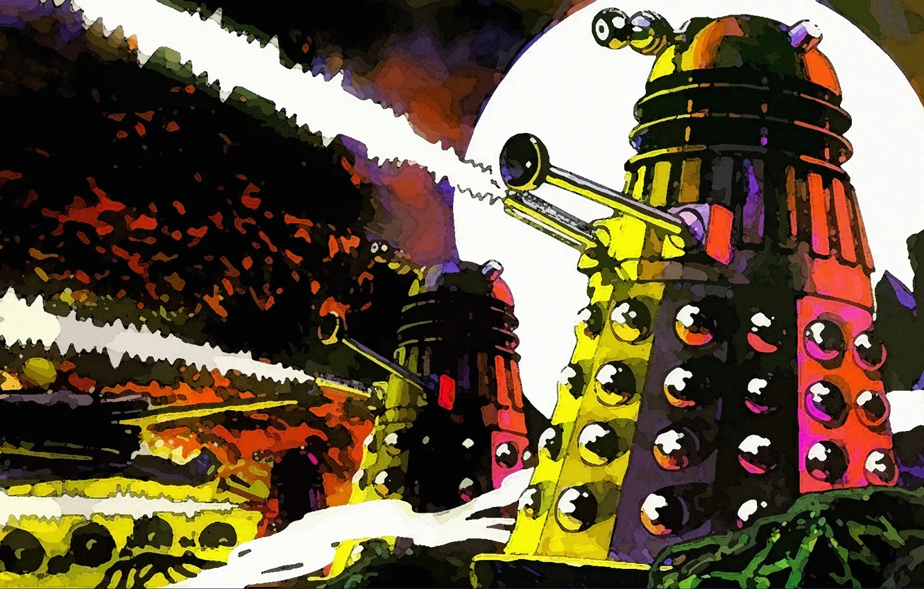 Фото обои фантастика, Doctor Who, Доктор Кто, Daleks, Далеки