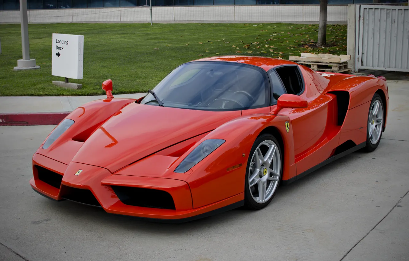Фото обои Ferrari, red, supercar, Enzo