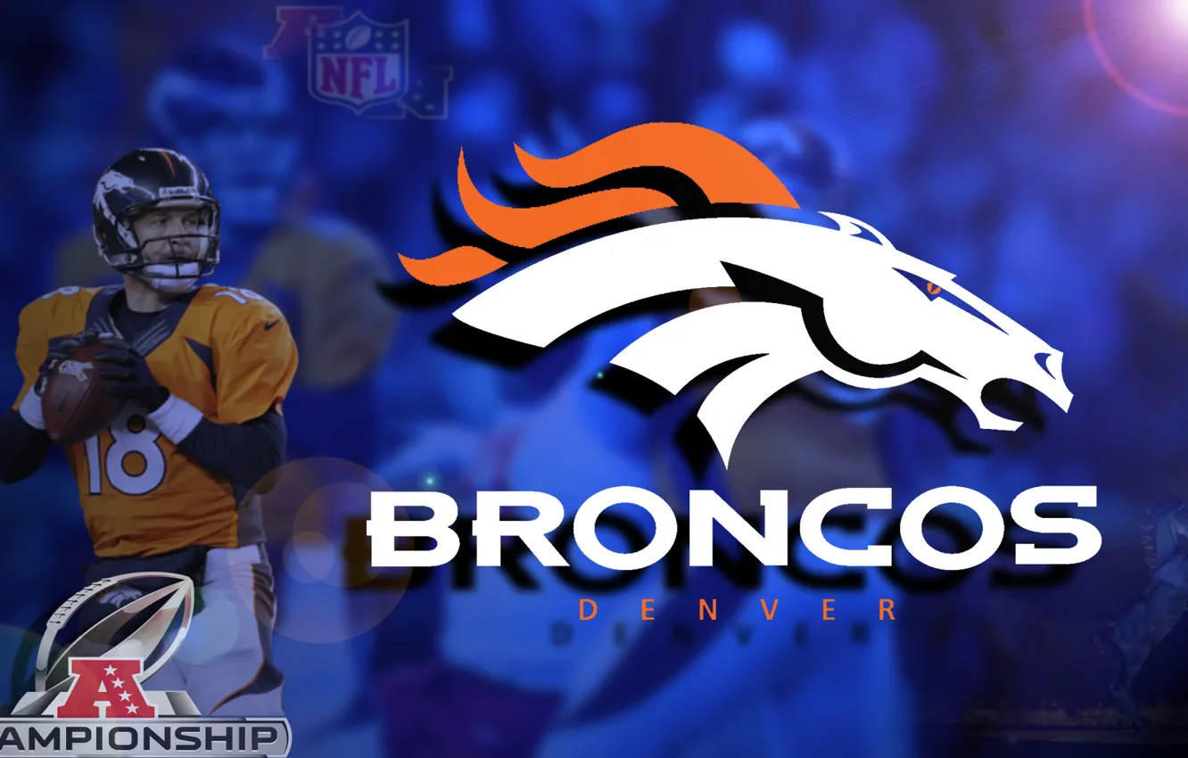 Фото обои Denver Broncos, paiton maning, broncos