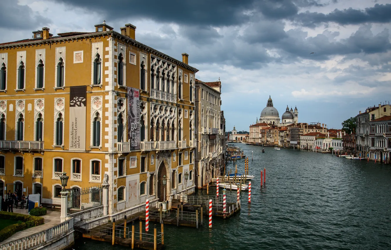 Фото обои Италия, Венеция, Гранд-канал, Санта-Мария-делла-Салюте