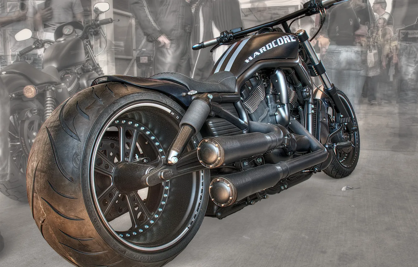 Фото обои дизайн, стиль, фон, черный, HDR, мотоцикл, форма, байк