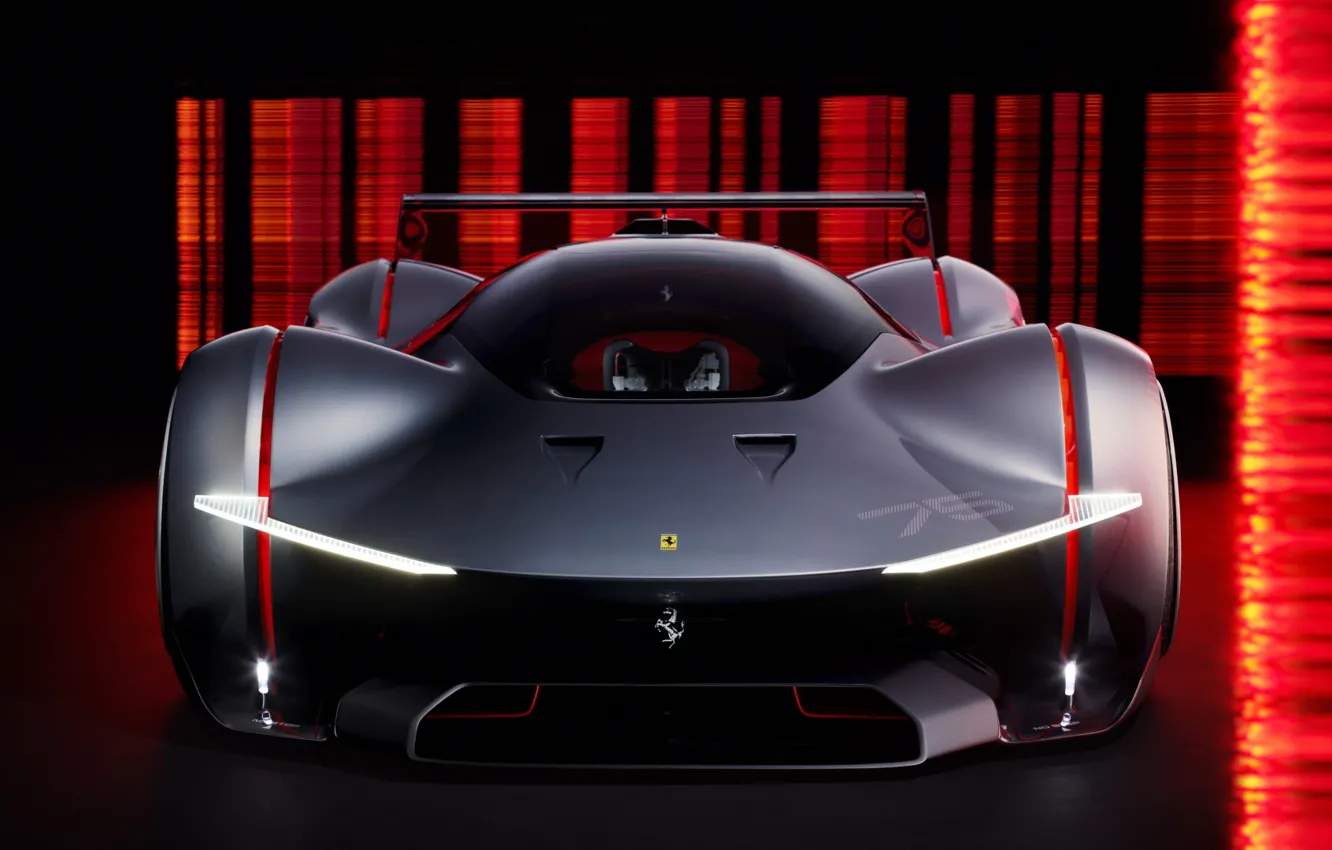 Фото обои Concept, Ferrari, вид спереди, Gran Turismo, 2022, Ferrari Vision