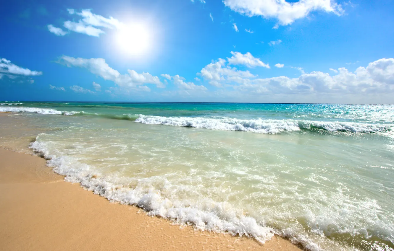 Фото обои песок, море, лето
